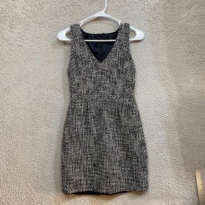 J.Crew Womens  Size 0 V Neck Black and White Sleeveless Short Dress Sz 0